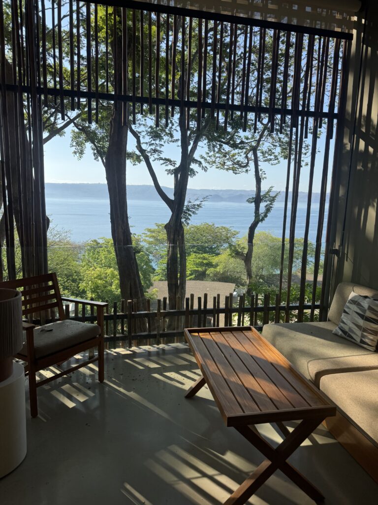 Forest view room terrace overlooking the bay at Andaz Papagayo Costa Rica