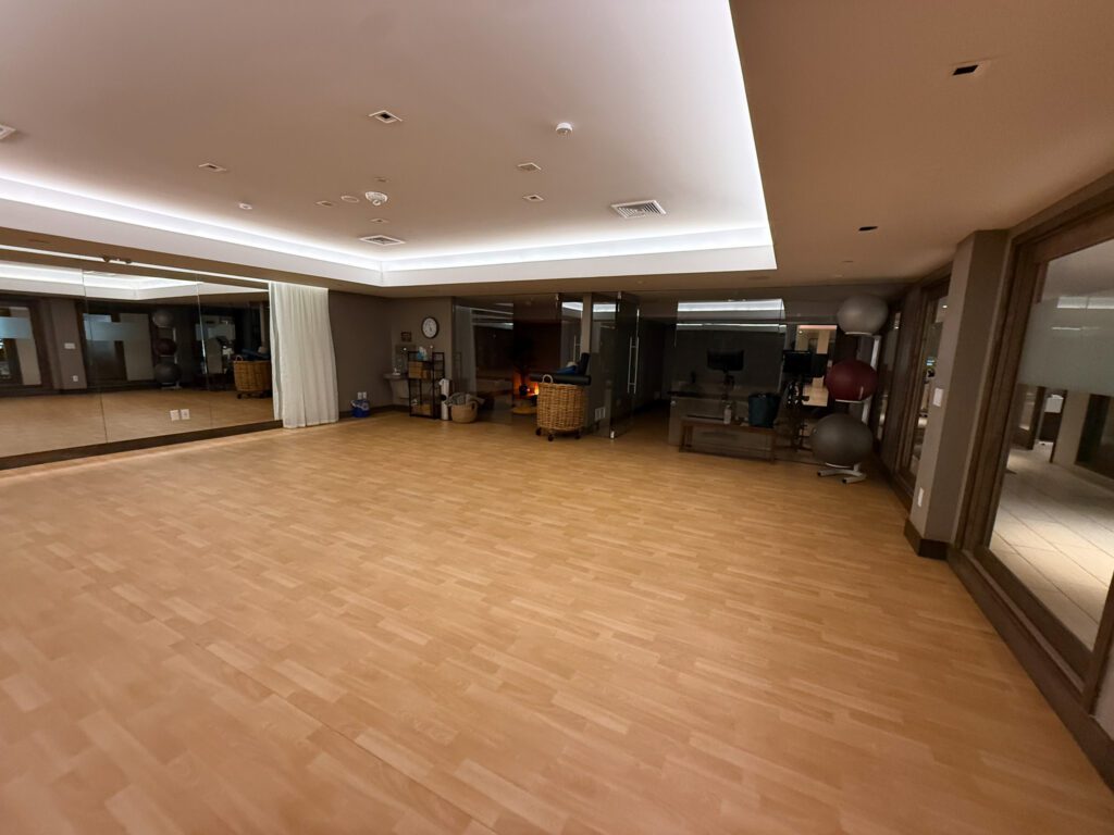 Movement studio and wellness space at Grand Hyatt Vail featuring yoga, stretching, and recovery areas